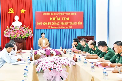Ban Chỉ đạo 35 Tỉnh ủy Tiền Giang kiểm tra hoạt động Ban Chỉ đạo 35 Đảng ủy Quân sự tỉnh Tiền Giang.