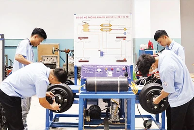 Sinh viên Trường cao đẳng nghề Thành phố Hồ Chí Minh được đào tạo các chương trình chú trọng thực hành và nâng cao kỹ năng nghề.