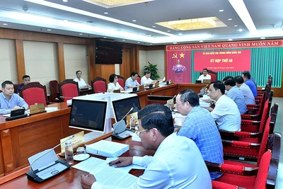 Quang cảnh Kỳ họp thứ 40 của Ủy ban Kiểm tra Trung ương Đảng. (Ảnh ĐĂNG KHOA) 