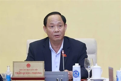 Phó Chủ tịch Quốc hội Trần Quang Phương đánh giá cao đóng góp của phụ nữ Cuba cho sự nghiệp Cách mạng. (Ảnh: TTXVN)