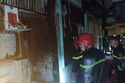 Hiện trường vụ cháy. (Ảnh: PC07)