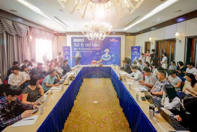 Các đại biểu dự hội thảo “Xử lý nợ xấu: Đâu là giải pháp hài hòa”. (Ảnh: Báo Tiền Phong)