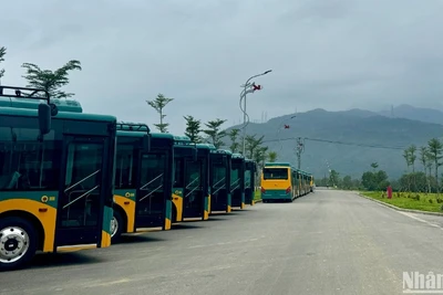 Các xe buýt điện của Futa Bus Lines sẽ tham gia vận hành các tuyến buýt kết nối đến Metro số 1 (Bến Thành - Suối Tiên).