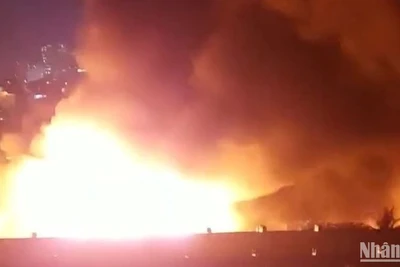 Hình ảnh vụ cháy. (Ảnh: người dân cung cấp)