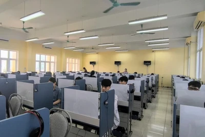 Thí sinh dự thi Đánh giá năng lực HSA năm 2024. (Ảnh: VNU)