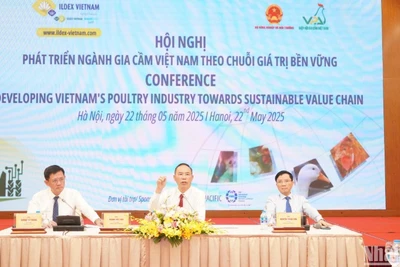 Thứ trưởng Phùng Đức Tiến chỉ đạo tại Hội nghị Bàn giải pháp phát triển ngành gia cầm theo chuỗi giá trị bền vững.