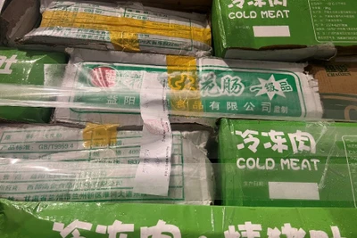 Hàng hóa là thực phẩm đông lạnh bị lực lượng Quản lý thị trường thu giữ.