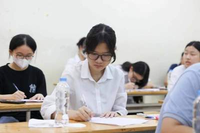 Thí sinh tại Kỳ thi tuyển sinh vào lớp 10 năm 2024-2025 của Hà Nội (Ảnh: ĐẠI THẮNG)