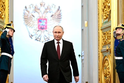 Ông Putin nhậm chức Tổng thống Nga lần thứ năm. (Ảnh: KREMLIN.RU)