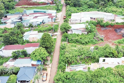 Dự án khu dân cư đường Nguyễn Văn Linh (thành phố Pleiku) chậm tiến độ 2 năm nay vẫn chưa được khắc phục.