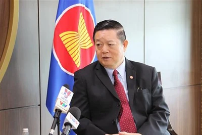 Tổng thư ký ASEAN Kao Kim Hourn. (Ảnh: Hữu Chiến/TTXVN)