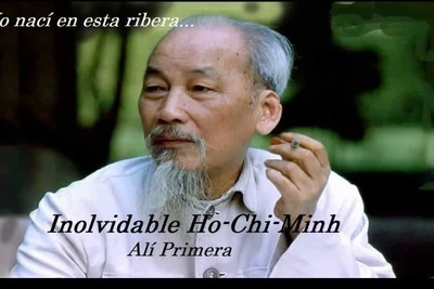 Bài hát “Mãi mãi Hồ Chí Minh” (Inolvidable Ho Chi Minh) do cố Nghệ sĩ Nhân dân Venezuela Ali Primera sáng tác sẽ được biểu diễn tại chương trình nghệ thuật “Mãi mãi Hồ Chí Minh”. (Ảnh: Đại sứ quán Việt Nam tại Venezuela)