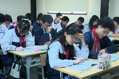 Học sinh lớp 9 khẩn trương ôn luyện chuẩn bị cho kỳ thi chuyển cấp.