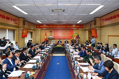 Quang cảnh cuộc làm việc với Bộ Y tế.