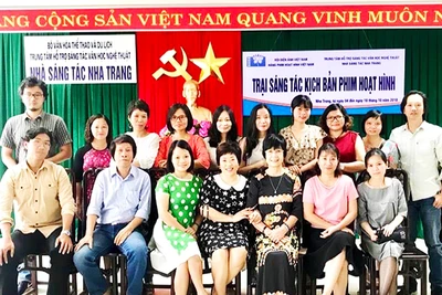 Các tác giả trẻ tham gia trại sáng tác kịch bản phim hoạt hình.