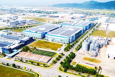 Một góc Khu công nghiệp VSIP Nghệ An 1. Ảnh: THÀNH CƯỜNG