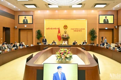 Quang cảnh phiên họp chiều 10/3. (Ảnh: DUY LINH)