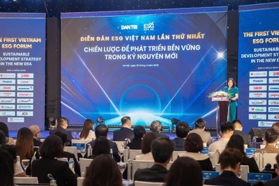 Quang cảnh Diễn đàn ESG Việt Nam lần thứ nhất với chủ đề "Chiến lược để phát triển bền vững trong kỷ nguyên mới".