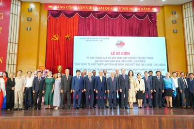 Lễ kỷ niệm 75 năm ngày truyền thống Hội Hữu nghị Việt Nam-Liên bang Nga diễn ra sáng 23/5 tại Hà Nội.