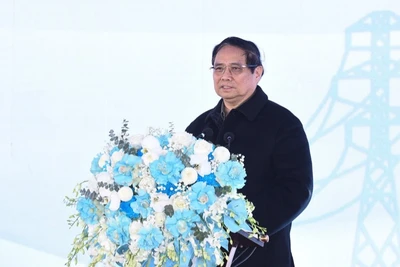 Thủ tướng Phạm Minh Chính phát biểu ý kiến tại buổi lễ. (Ảnh: TRẦN HẢI)