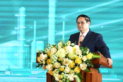 Thủ tướng Phạm Minh Chính phát biểu ý kiến tại Lễ kỷ niệm. (Ảnh: Trần Hải)