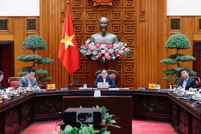 Thủ tướng Phạm Minh Chính chủ trì cuộc họp của Thường trực Chính phủ. (Ảnh: TRẦN HẢI)