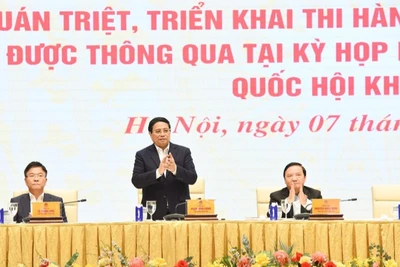 Thủ tướng Phạm Minh Chính chủ trì hội nghị. (Ảnh: TRẦN HẢI)