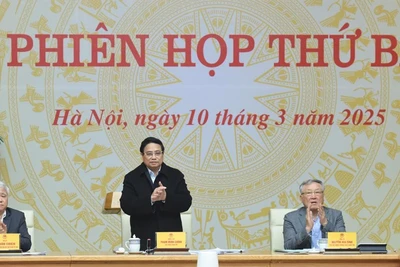 Thủ tướng Phạm Minh Chính chủ trì Phiên họp thứ ba của Ban Chỉ đạo. (Ảnh: TRẦN HẢI)