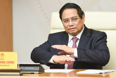 Thủ tướng Phạm Minh Chính phát biểu ý kiến kết luận cuộc họp. (Ảnh: TRẦN HẢI)