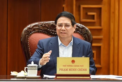 Thủ tướng Phạm Minh Chính phát biểu ý kiến tại phiên họp lần thứ nhất Ban Chỉ đạo. (Ảnh: TRẦN HẢI)