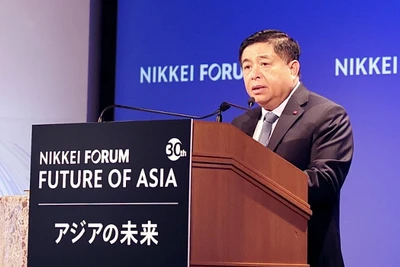 Phó Thủ tướng Nguyễn Chí Dũng phát biểu tại Hội nghị Tương lai châu Á lần thứ 30. (Ảnh: Cổng thông tin điện tử Chính phủ) 