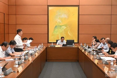 Quang cảnh thảo luận tại tổ của Quốc hội, chiều 10/5/2025. (Ảnh: BÙI GIANG) 