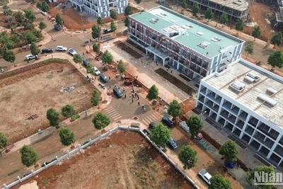 Quang cảnh một dự án nhà ở xã hội tại thành phố Buôn Ma Thuột. (Ảnh: HOÀI BÃO)