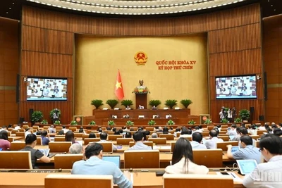 Quang cảnh phiên thảo luận của Quốc hội. (Ảnh: THỦY NGUYÊN) 