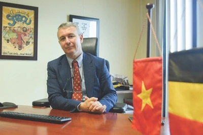 Đại sứ Vương quốc Bỉ tại Việt Nam, Karl Van den Bossche. (Ảnh: BE/TTXVN)