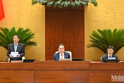 Phó Chủ tịch Quốc hội Nguyễn Đức Hải điều hành phiên họp. (Ảnh: BÙI GIANG) 