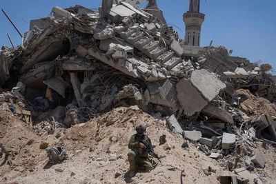 Binh lính Israel trong một chiến dịch trên bộ ở phía nam Dải Gaza, ngày 3/7/2024. (Ảnh: Reuters) 