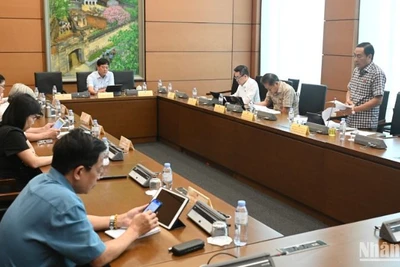 Quang cảnh phiên thảo luận tổ của Quốc hội, chiều 15/5/2025. (Ảnh: BÙI GIANG) 