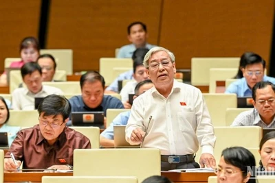 Quang cảnh phiên họp của Quốc hội, chiều 27/5/2025. (Ảnh: BÙI GIANG)