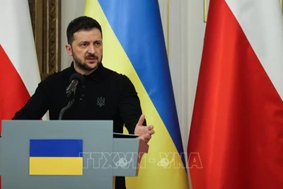 Tổng thống Ukraine Volodymyr Zelensky. (Ảnh: PAP/TTXVN)