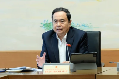 Chủ tịch Quốc hội Trần Thanh Mẫn phát biểu tại phiên họp. (Ảnh: DUY LINH) 