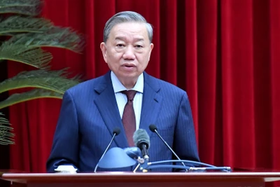 Tổng Bí thư Tô Lâm phát biểu khai mạc Hội nghị Ban Chấp hành Trung ương Đảng khóa XIII. (Ảnh: ĐĂNG KHOA)