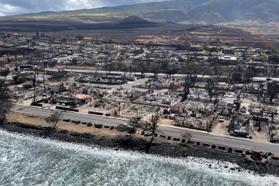 Thảm họa cháy rừng biến Lahaina từ một thị trấn nghỉ dưỡng xinh đẹp thành nơi hoang tàn cần nhiều năm để hồi phục. (Ảnh: Reuters)