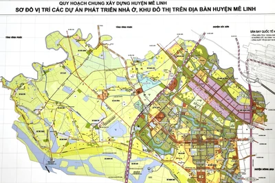 Nhiều dự án khu đô thị, phát triển nhà ở trên địa bàn huyện Mê Linh chậm tiến độ. 