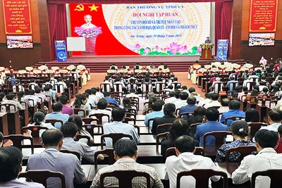 Trung tâm Hội nghị tỉnh Sóc Trăng-Điểm cầu chính hội nghị. (Ảnh: PV)