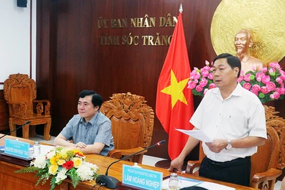 Phó Chủ tịch Ủy ban nhân dân tỉnh Sóc Trăng Lâm Hoàng Nghiệp cam kết phối hợp bảo đảm tiến độ dự án.