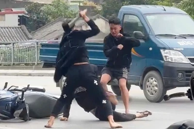 Hình ảnh tại hiện trường xảy ra vụ án.