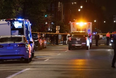 Hiện trường một vụ xả súng ở Mỹ. (Ảnh: THX/TTXVN)