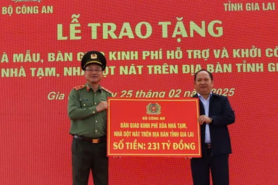 Bộ Công An hỗ trợ 231 tỷ đồng xóa nhà tạm, nhà dột nát trên địa bàn tỉnh Gia Lai.