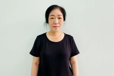 Bị can Vũ Thị Thanh. (Ảnh: VĂN VŨ)